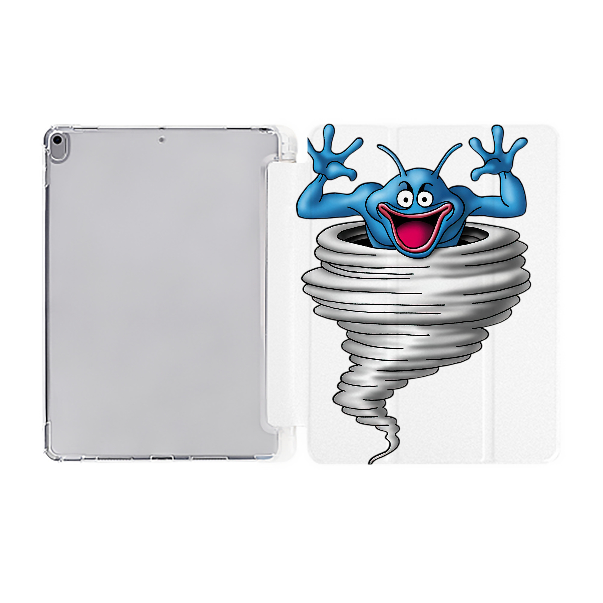 （画像用） ドラゴンクエスト Doragon Kuesuto Dragon Quest IPad ケース ペン収納付き 三つ折りスタンド PUレザー×シリコン 対応機種9.5/10.5/10.9インチ